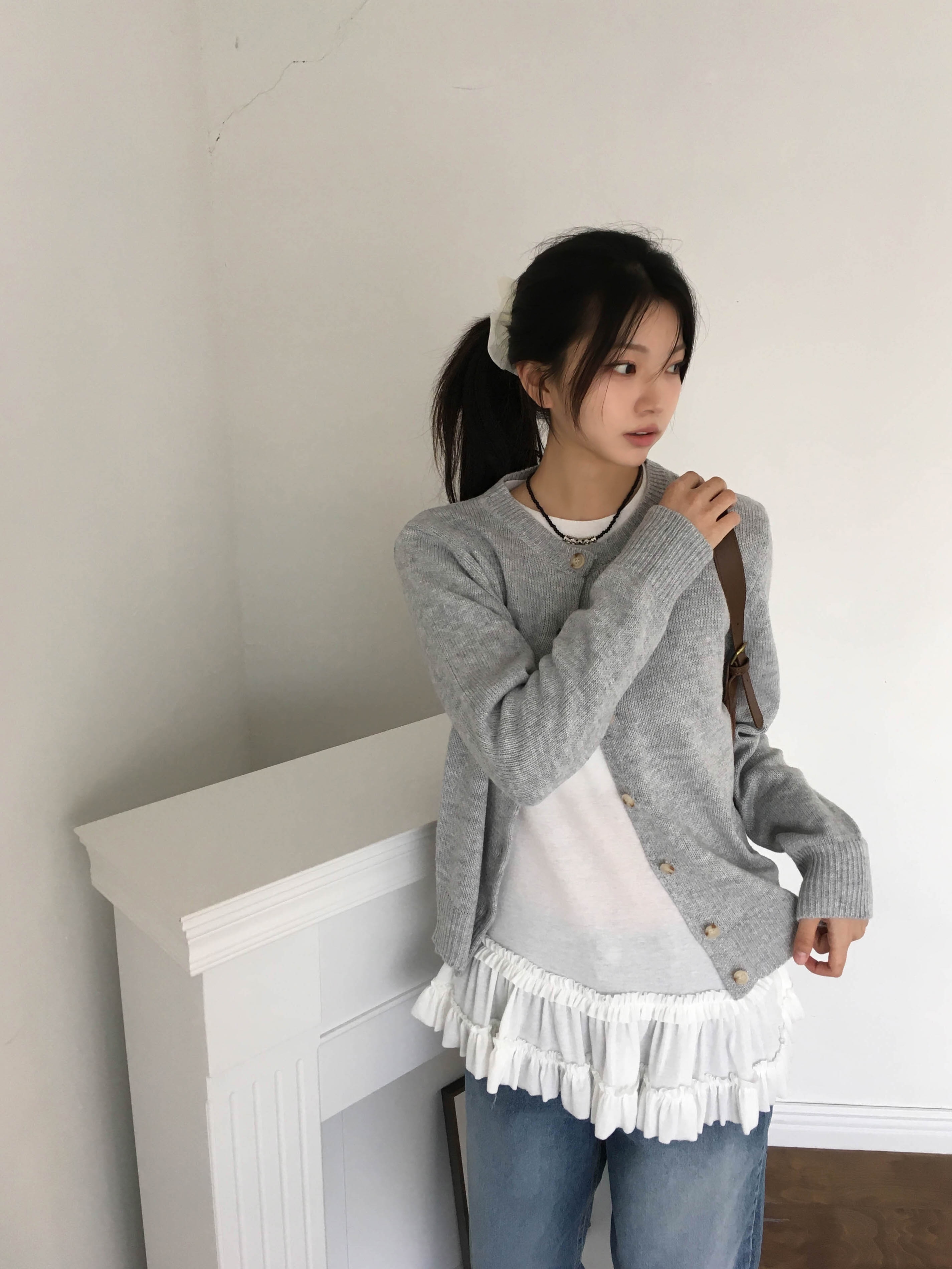 *2개 구매시 할인* [6color🌼/사계절용] 스프링 데일리 라운드넥 니트 가디건 상세 이미지 7