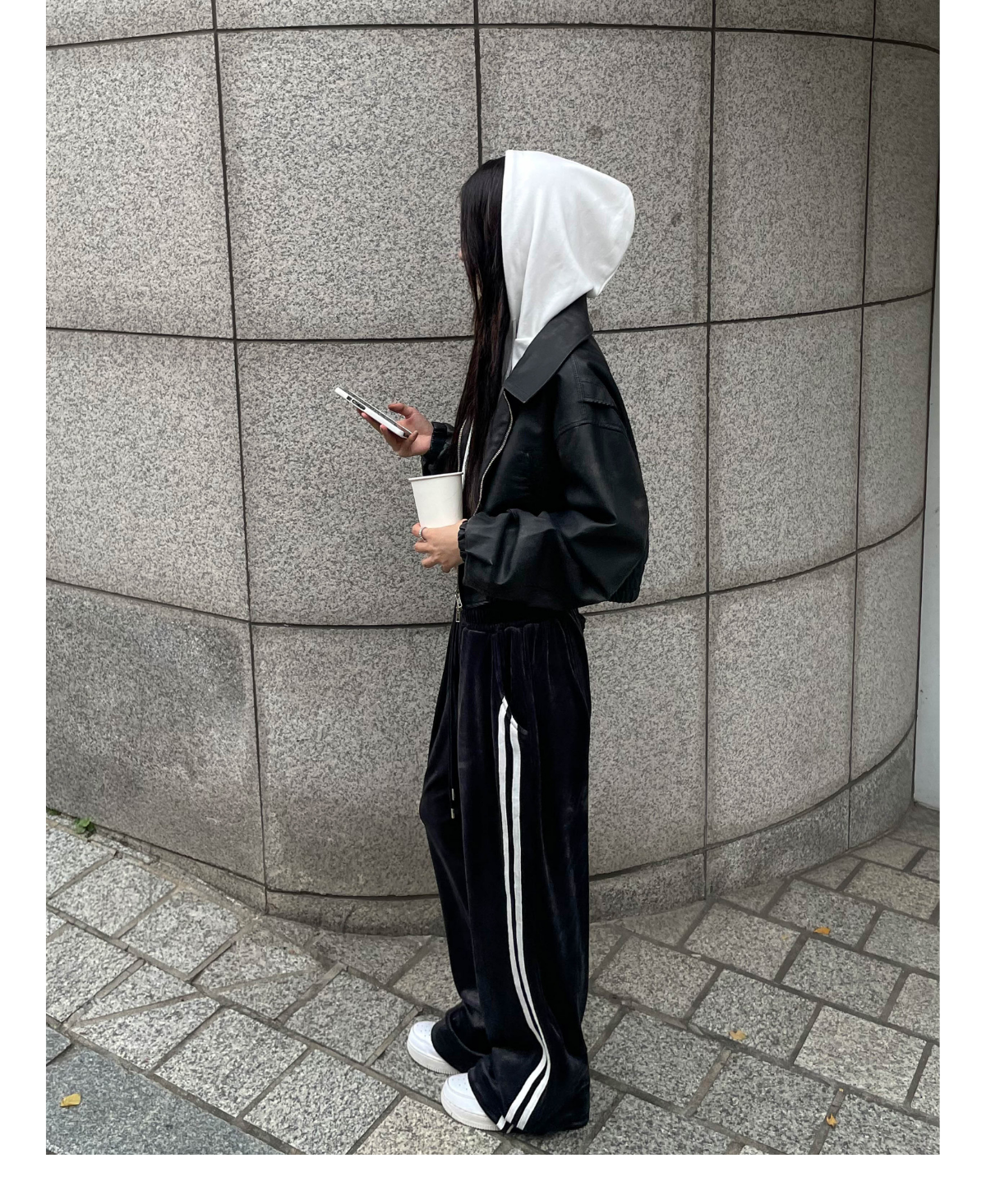 [기모🔥]  데일리 사이드 트랙 벨벳 와이드 트레이닝 팬츠 상세 이미지 13