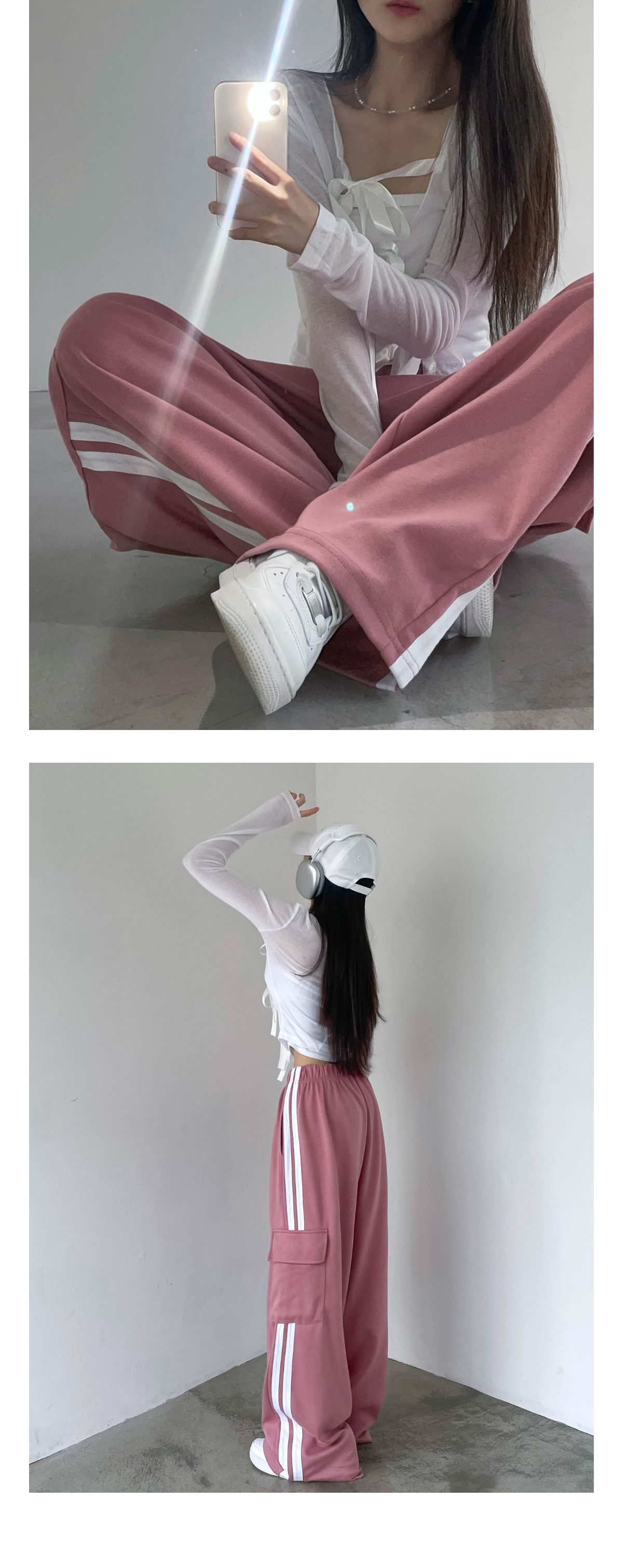 [TOO HIP] 기장&핏 너무 힙한, 와이드핏 코튼 카고 트랙 트레이닝 팬츠 상세 이미지 25