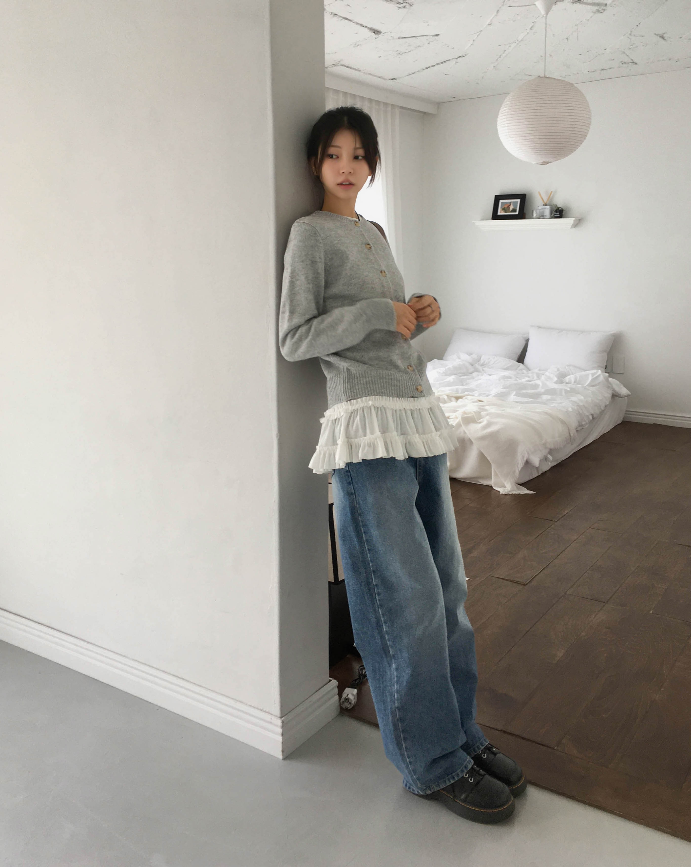 *2개 구매시 할인* [6color🌼/사계절용] 스프링 데일리 라운드넥 니트 가디건 상세 이미지 9