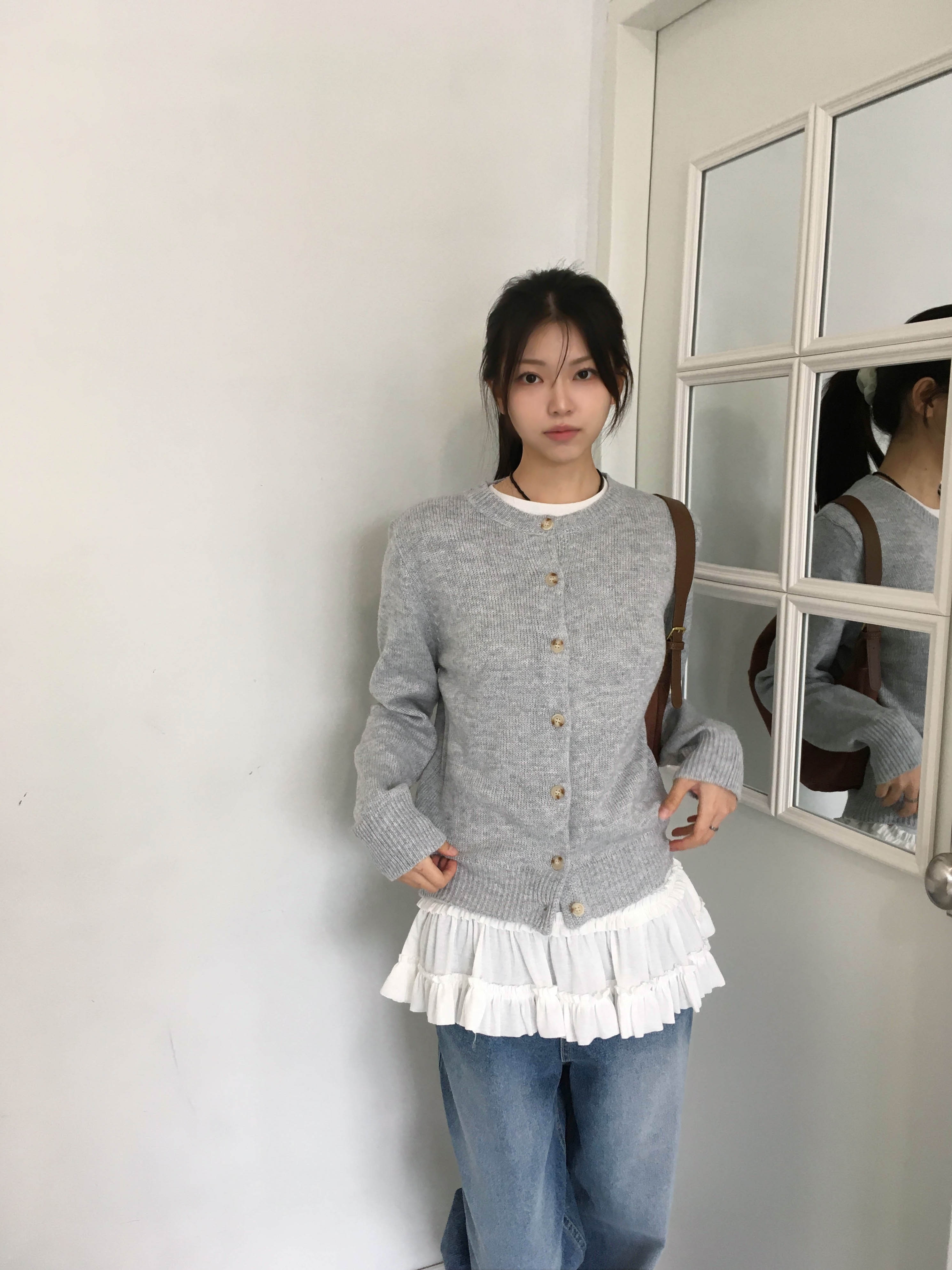 *2개 구매시 할인* [6color🌼/사계절용] 스프링 데일리 라운드넥 니트 가디건 상세 이미지 18