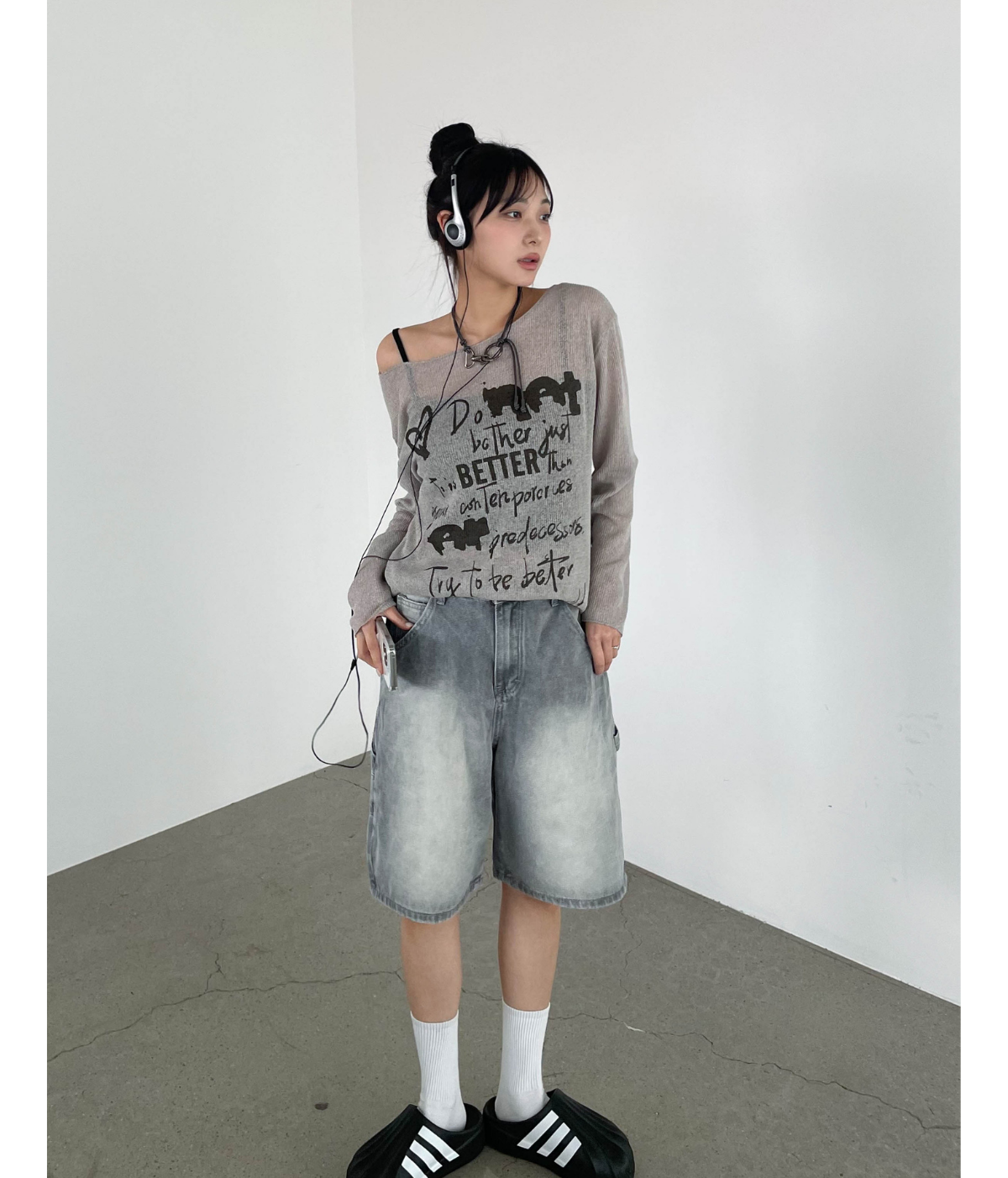 [2단기장/-2XL] 💙내추럴 워싱 와이드 카고 하프 데님팬츠 상세 이미지 14