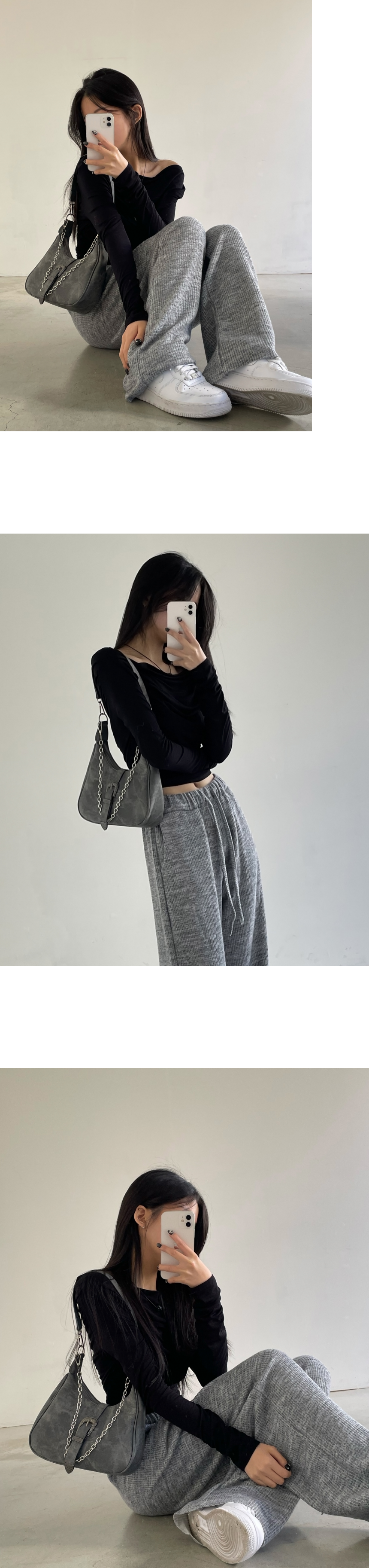 빈티지 체인 스톤워싱 숄더백 상세 이미지 7