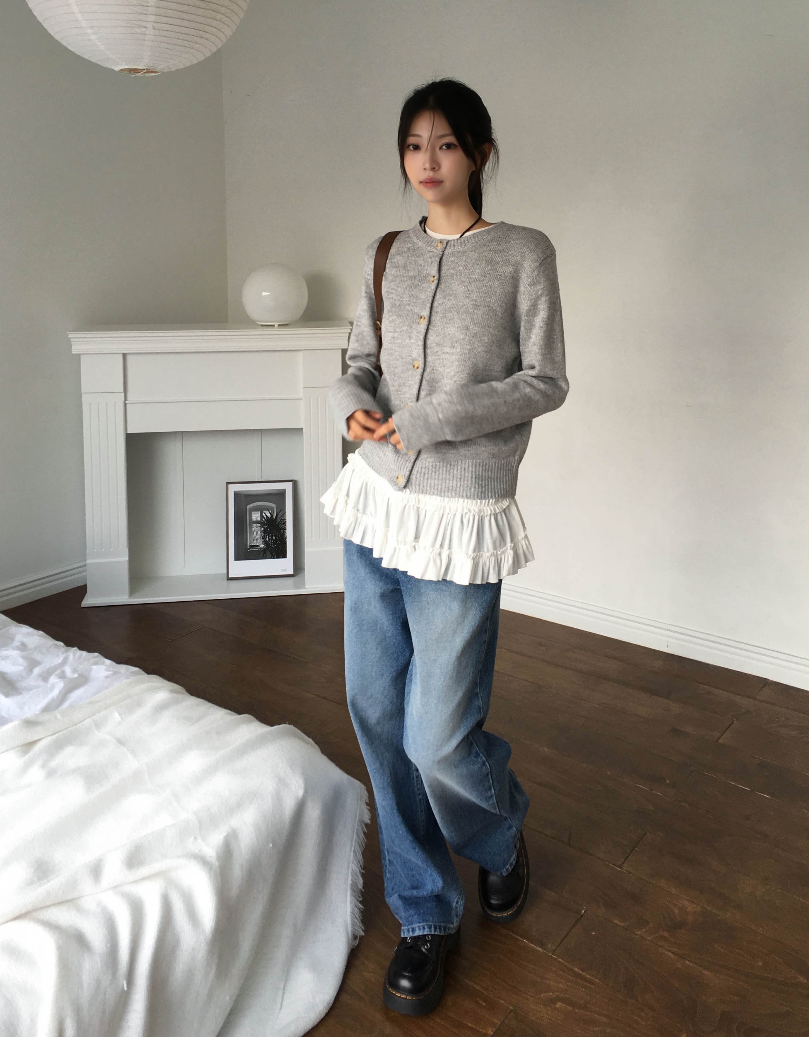*2개 구매시 할인* [6color🌼/사계절용] 스프링 데일리 라운드넥 니트 가디건 상세 이미지 11