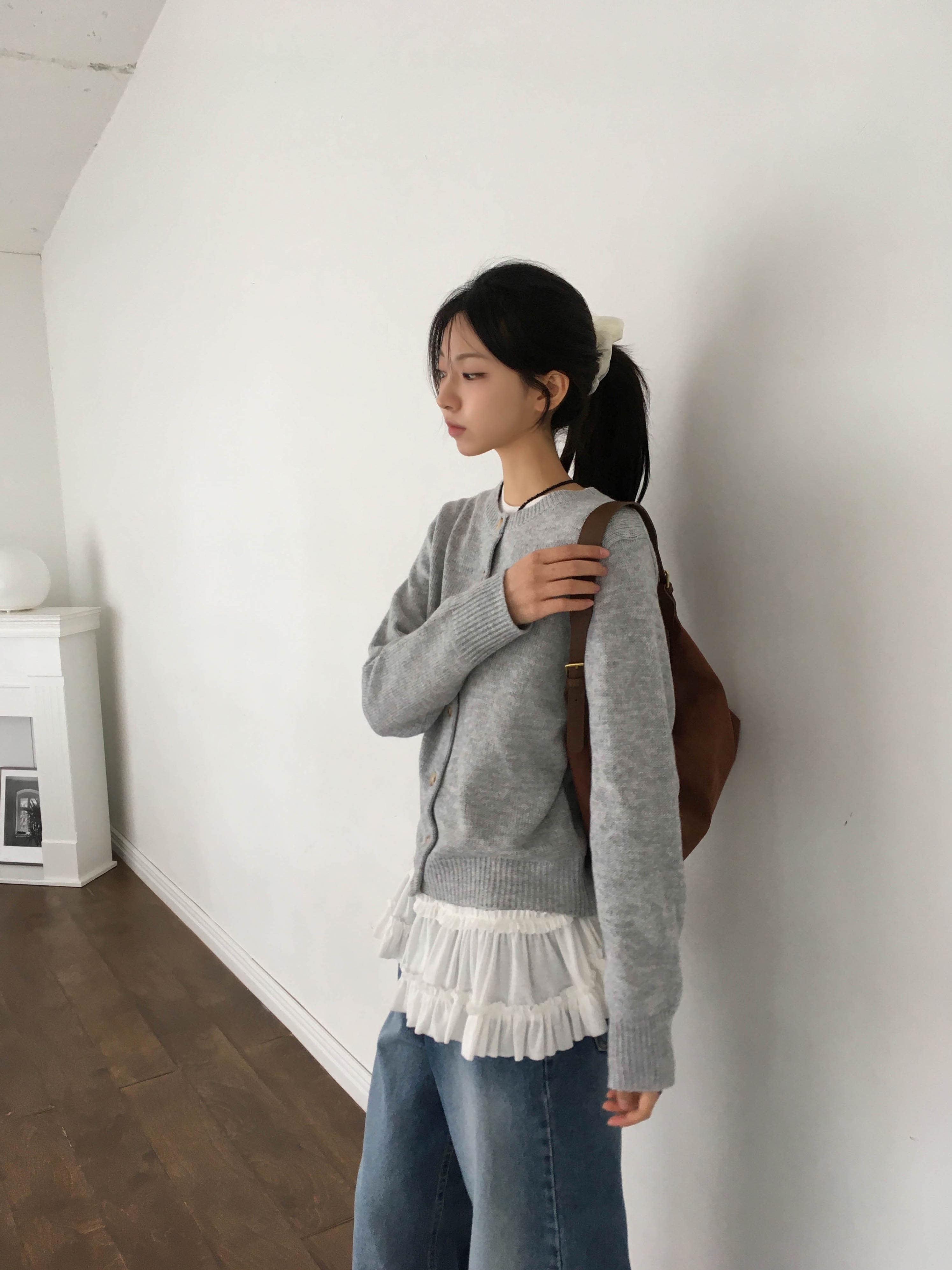 *2개 구매시 할인* [6color🌼/사계절용] 스프링 데일리 라운드넥 니트 가디건 상세 이미지 15