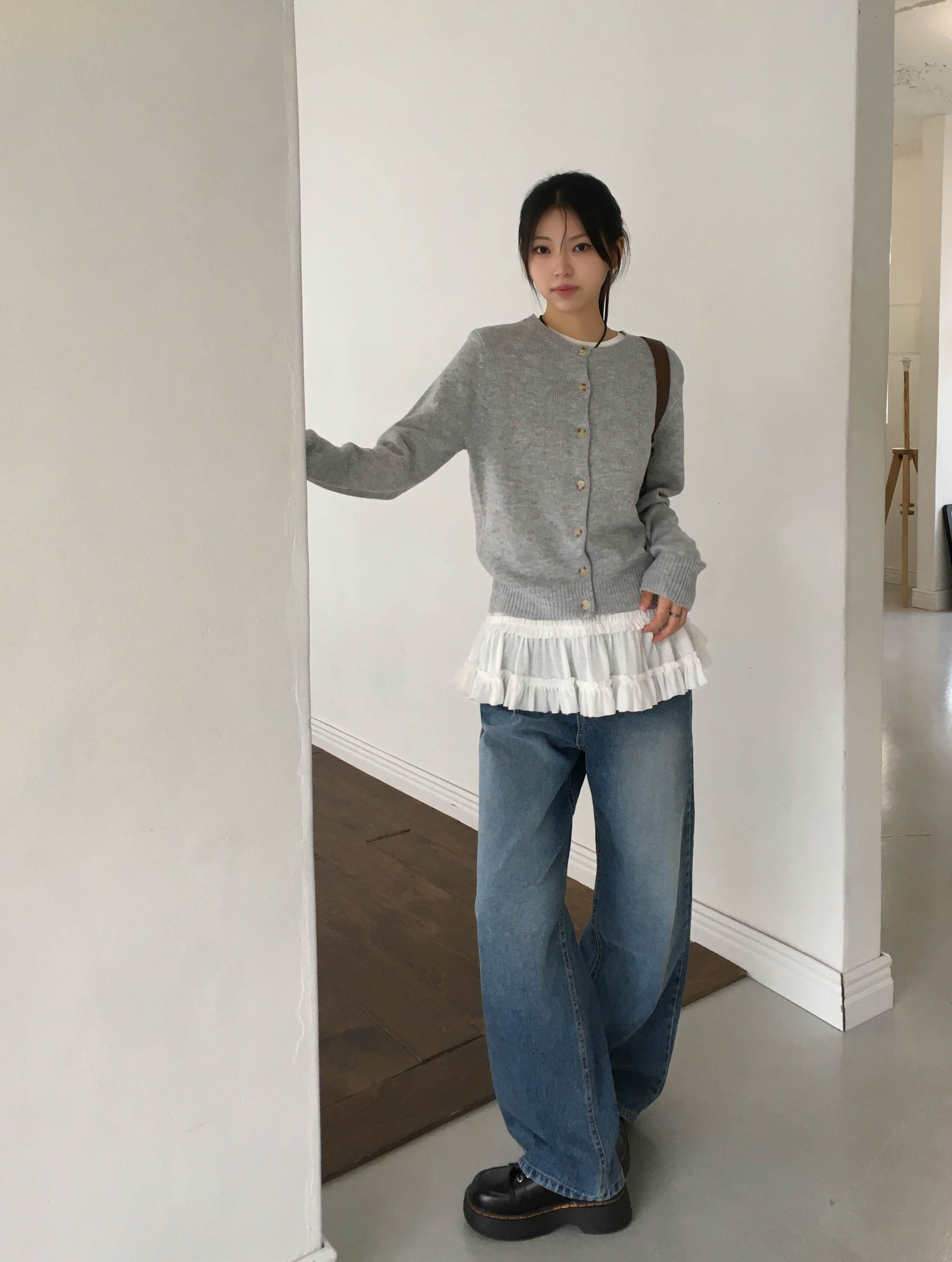*2개 구매시 할인* [6color🌼/사계절용] 스프링 데일리 라운드넥 니트 가디건 상세 이미지 8