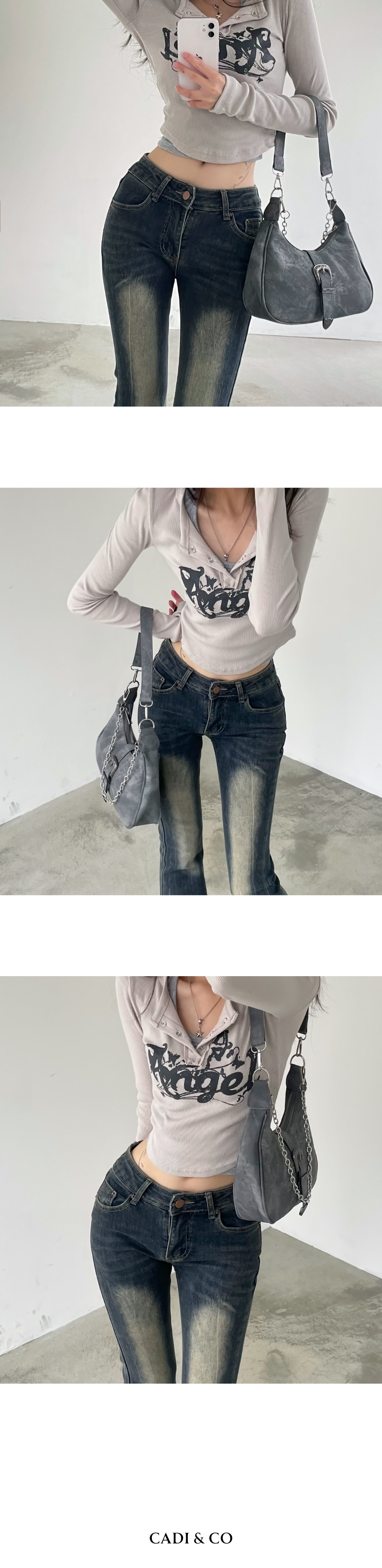 빈티지 체인 스톤워싱 숄더백 상세 이미지 8