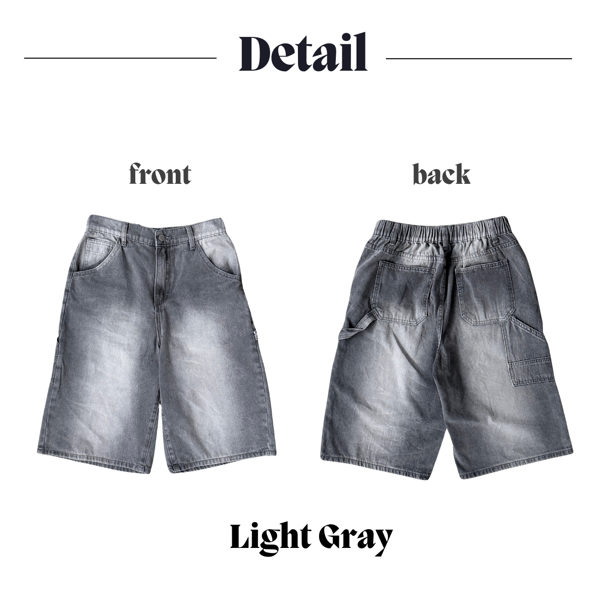 [2단기장/-2XL] 💙내추럴 워싱 와이드 카고 하프 데님팬츠 상세 이미지 23