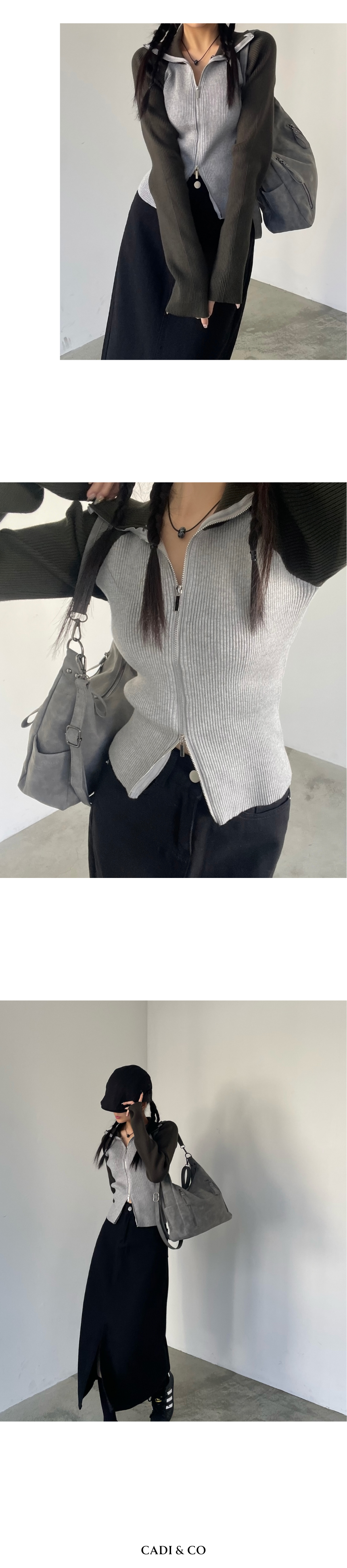 그레이워싱 래더 숄더 쇼퍼백 상세 이미지 6