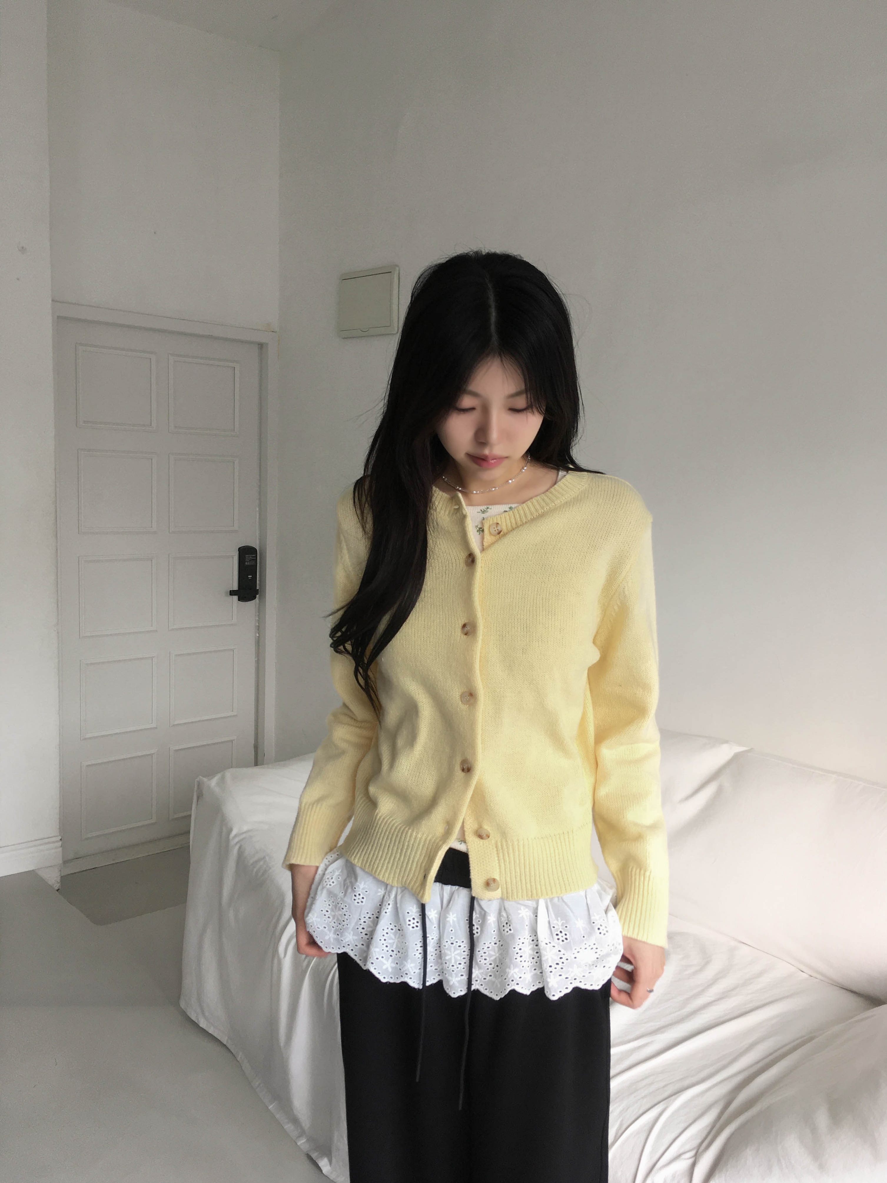 *2개 구매시 할인* [6color🌼/사계절용] 스프링 데일리 라운드넥 니트 가디건 상세 이미지 27